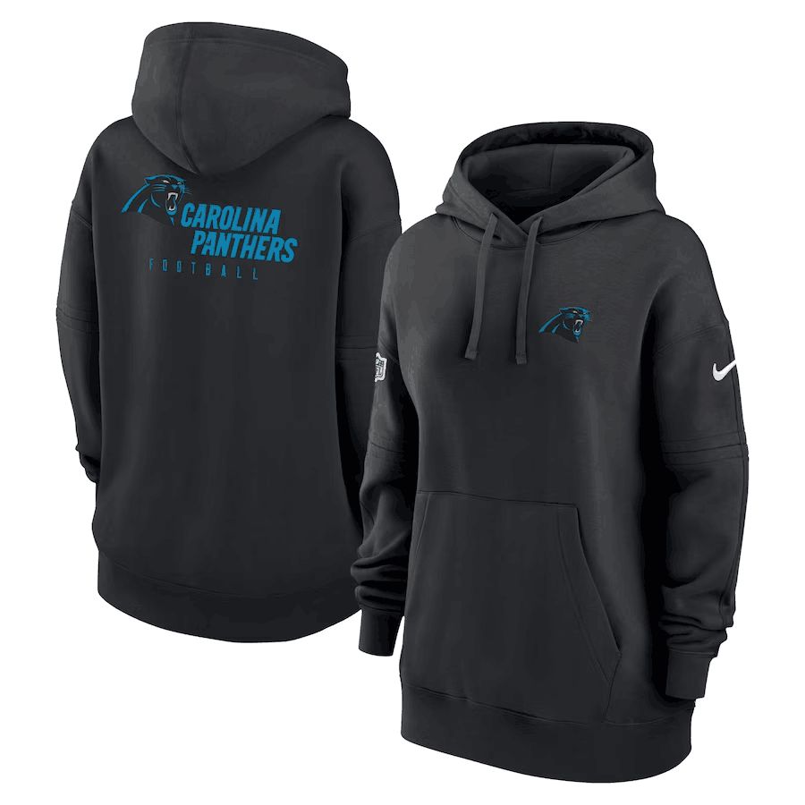 Women 2023 NFL Carolina Panthers black Sweatshirt style 1